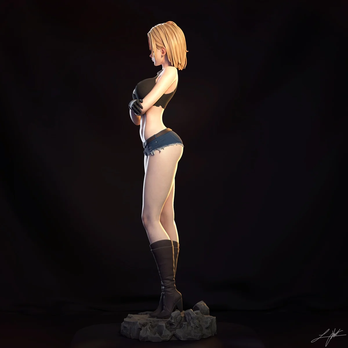 Android 18 | Fan Art | 3D Printed Resin Model Garage Kit | *Un-Painted* | Abe3D 8