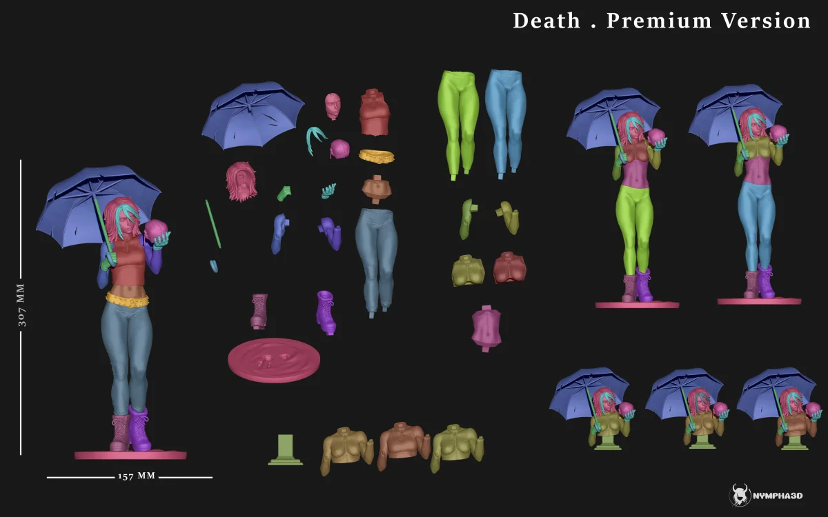 Death | Fan Art | 3D Printed Resin Model Garage Kit | *Un-Painted* | Nympha3D 13