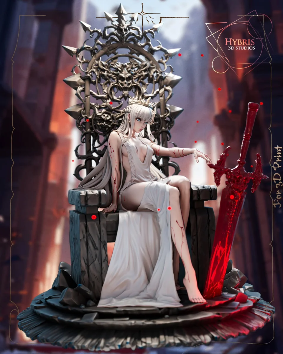 Tearful Queen | Fan Art | 3D Printed Resin Model Garage Kit | *Un-Painted* | Hybris Studios 3