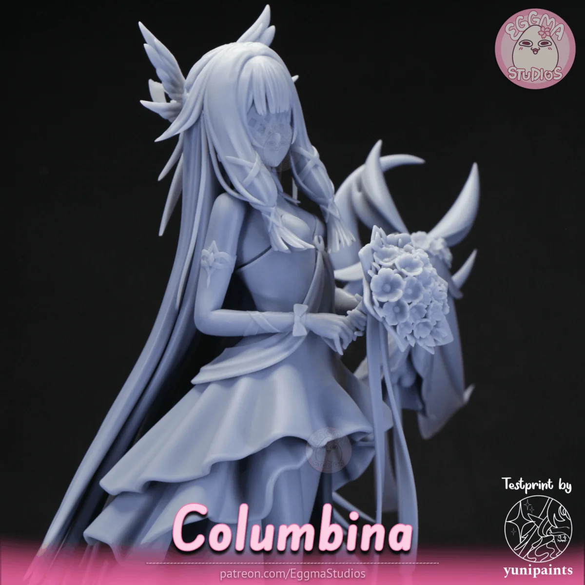 Columbina | Fan Art | 3D Printed Resin Model Garage Kit | *Un-Painted* | EggmaStudios 23