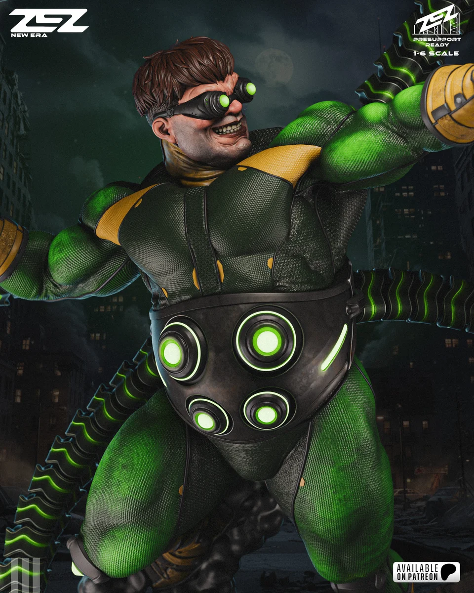 Doctor Octopus | Fan Art | 3D Printed Resin Model Garage Kit | *Un-Painted* | ZEZ Studio 3
