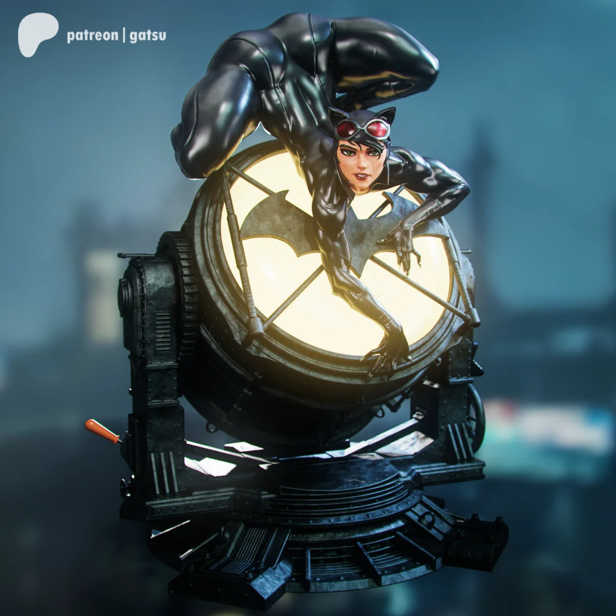Catwoman | Fan Art | 3D Printed Resin Model Garage Kit | *Un-Painted* | Gatsu Studios 4