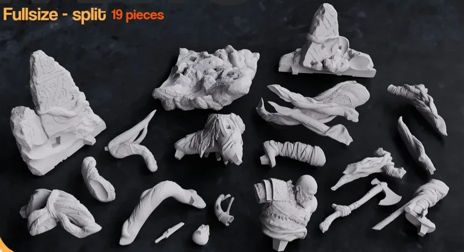 Kratos | Fan Art | 3D Printed Resin Model Garage Kit | *Un-Painted* | Nomnom 3