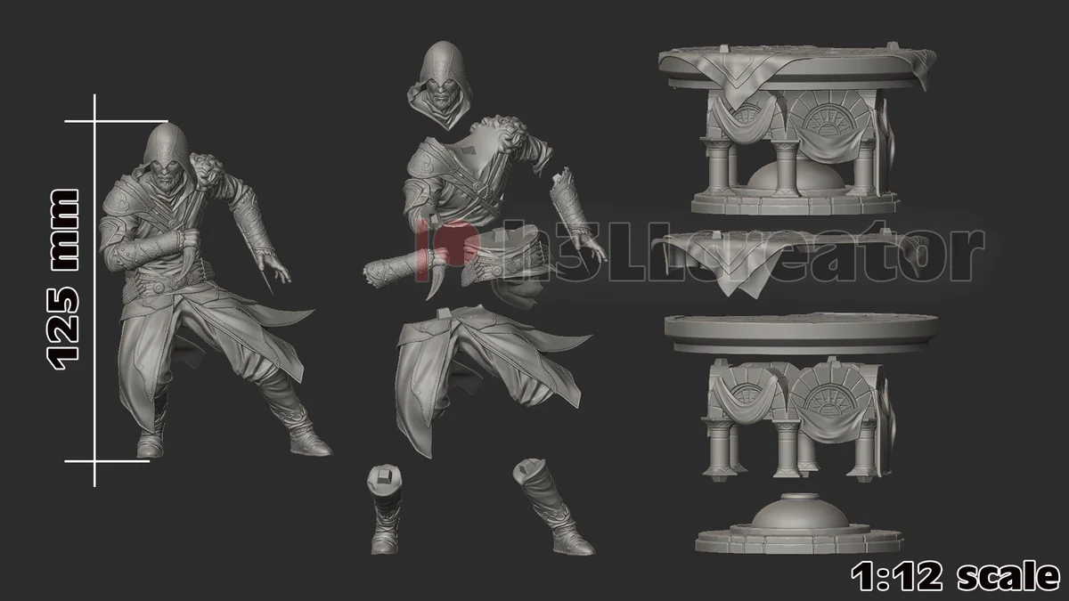 Ezio Auditore | Fan Art | 3D Printed Resin Model Garage Kit | *Un-Painted* | H3LL Creator 11