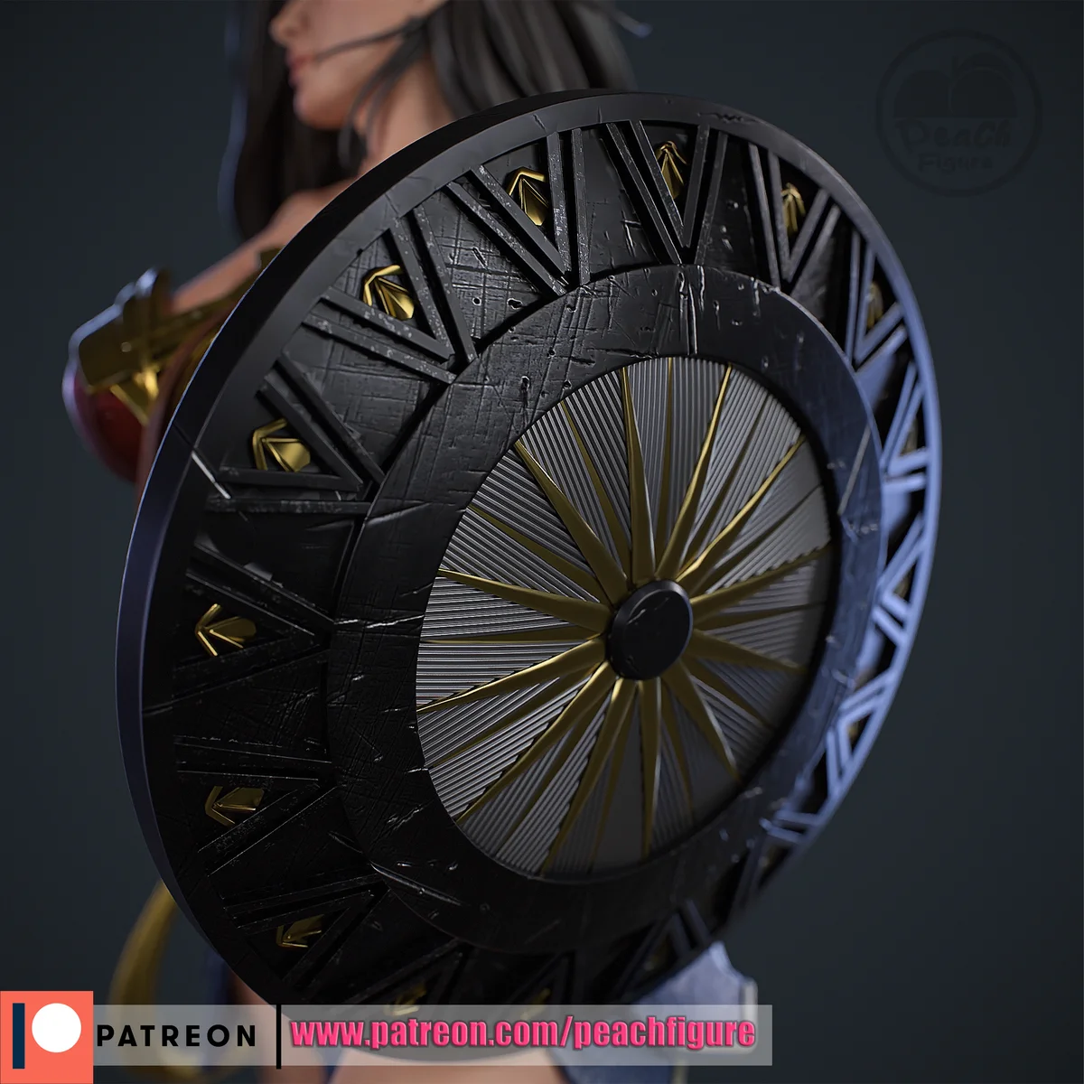 Wonder Woman | Fan Art | 3D Printed Resin Model Garage Kit | *Un-Painted* | Peach Figure 6