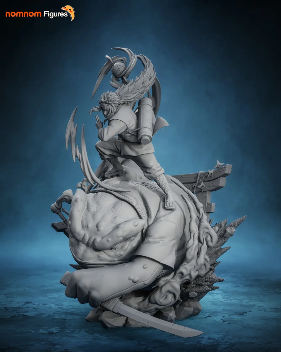 Jiraiya | Fan Art | 3D Printed Resin Model Garage Kit | *Un-Painted* | Nomnom 10