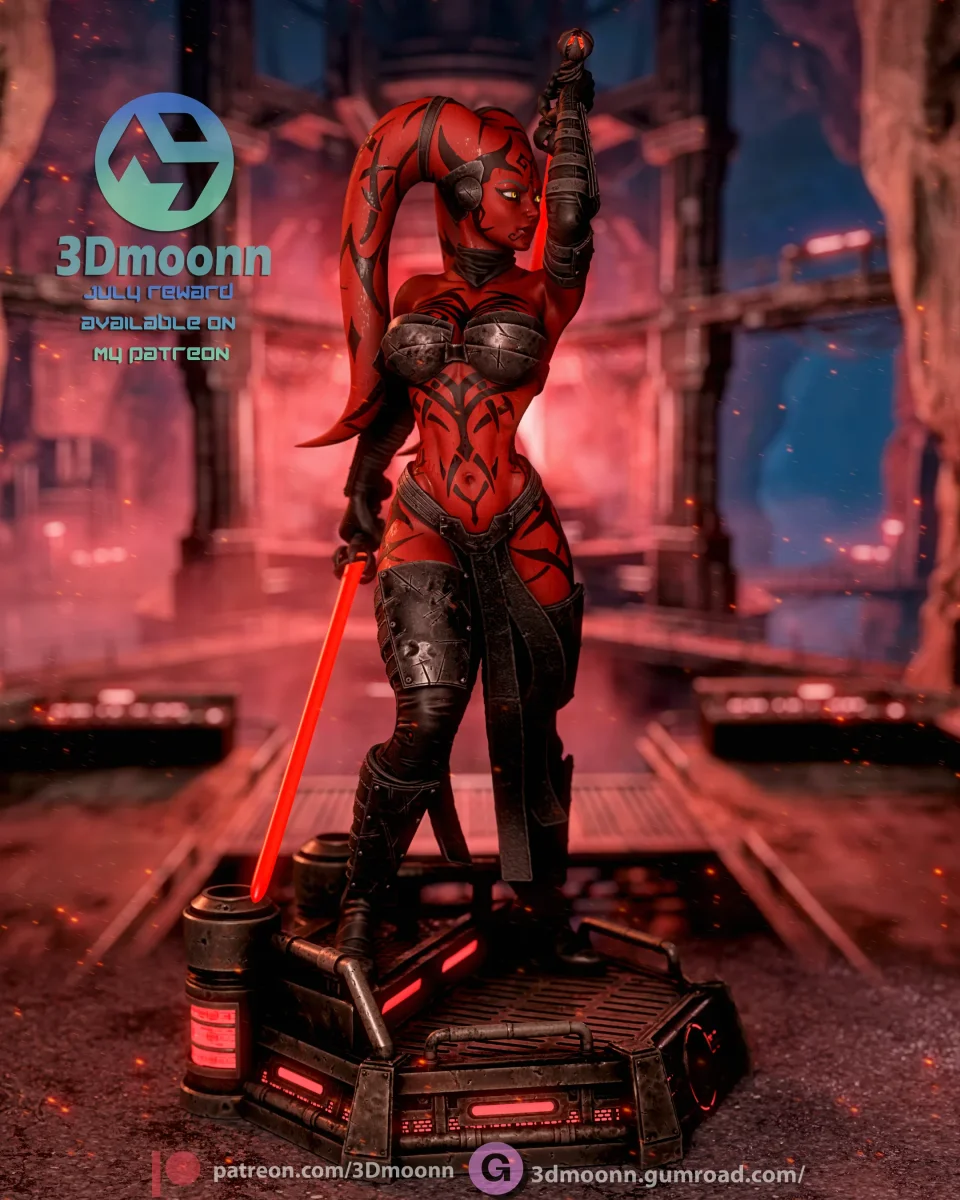 Darth Talon | Fan Art | 3D Printed Resin Model Garage Kit | *Un-Painted* | 3DMoonn 3