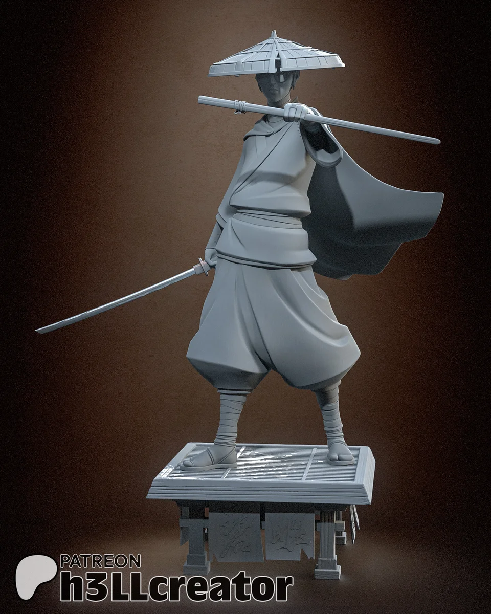 Mizu | Fan Art | 3D Printed Resin Model Garage Kit | *Un-Painted* | H3LL Creator 11