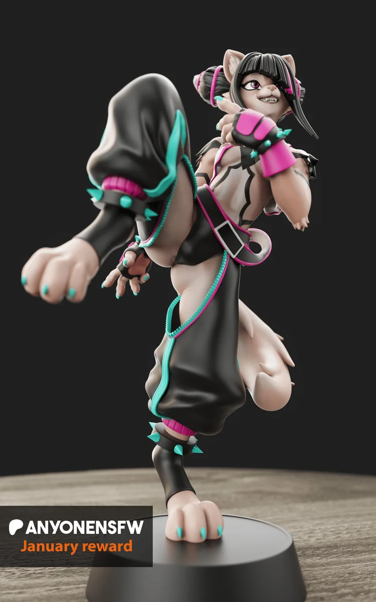 Juri | Fan Art | 3D Printed Resin Model Garage Kit | *Un-Painted* | AnyoneNSFW 2