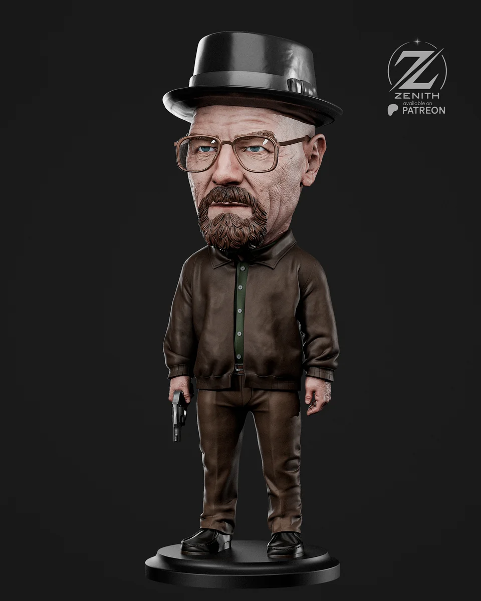 Chibi Walter White | Fan Art | 3D Printed Resin Model Garage Kit | *Un-Painted* | Zenith Studios 3