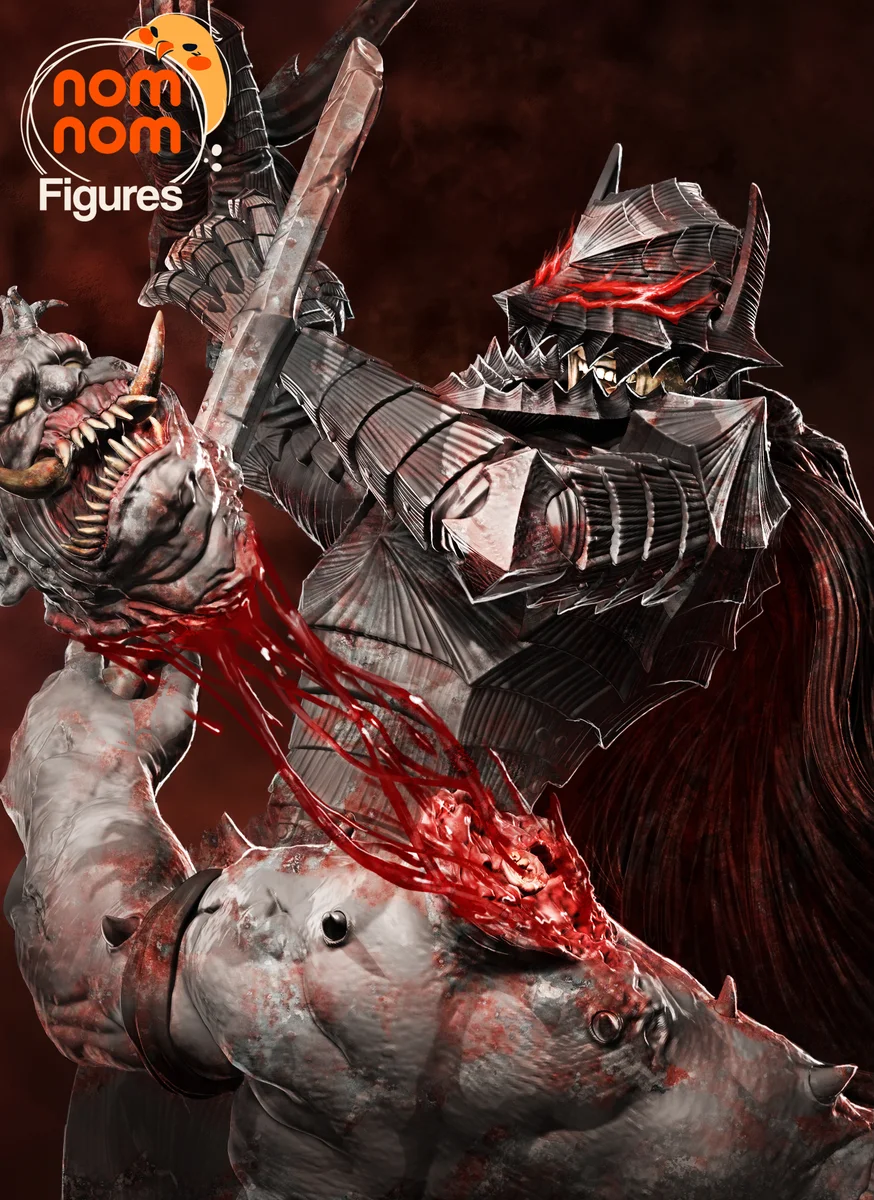 Guts v01 | Fan Art | 3D Printed Resin Model Garage Kit | *Un-Painted* | Nomnom