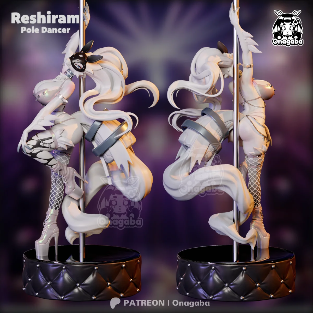 Reshiram Pole Dancer | Fan Art | 3D Printed Resin Model Garage Kit | *Un-Painted* | ONAGABA 3