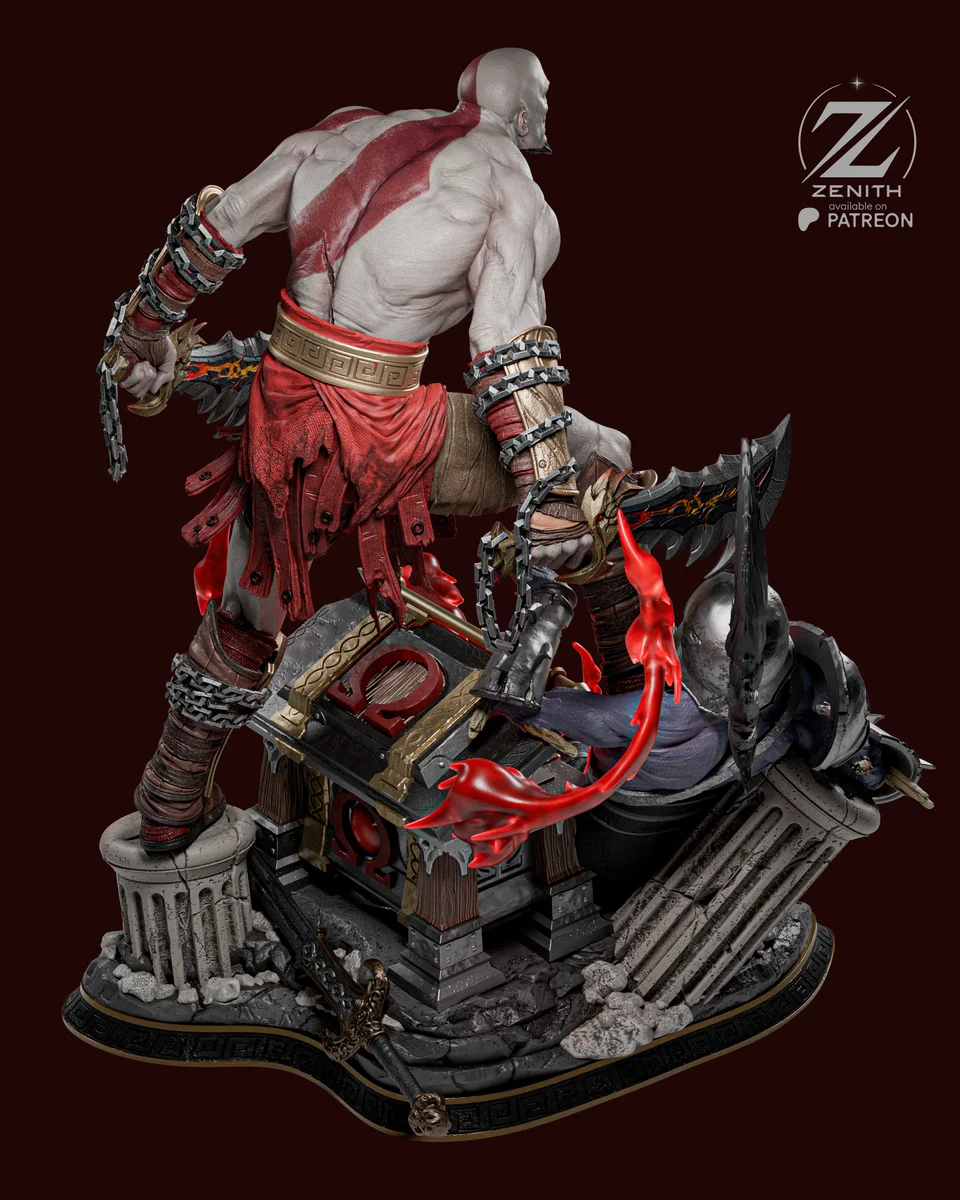 Kratos | Fan Art | 3D Printed Resin Model Garage Kit | *Un-Painted* | Zenith Studios 8