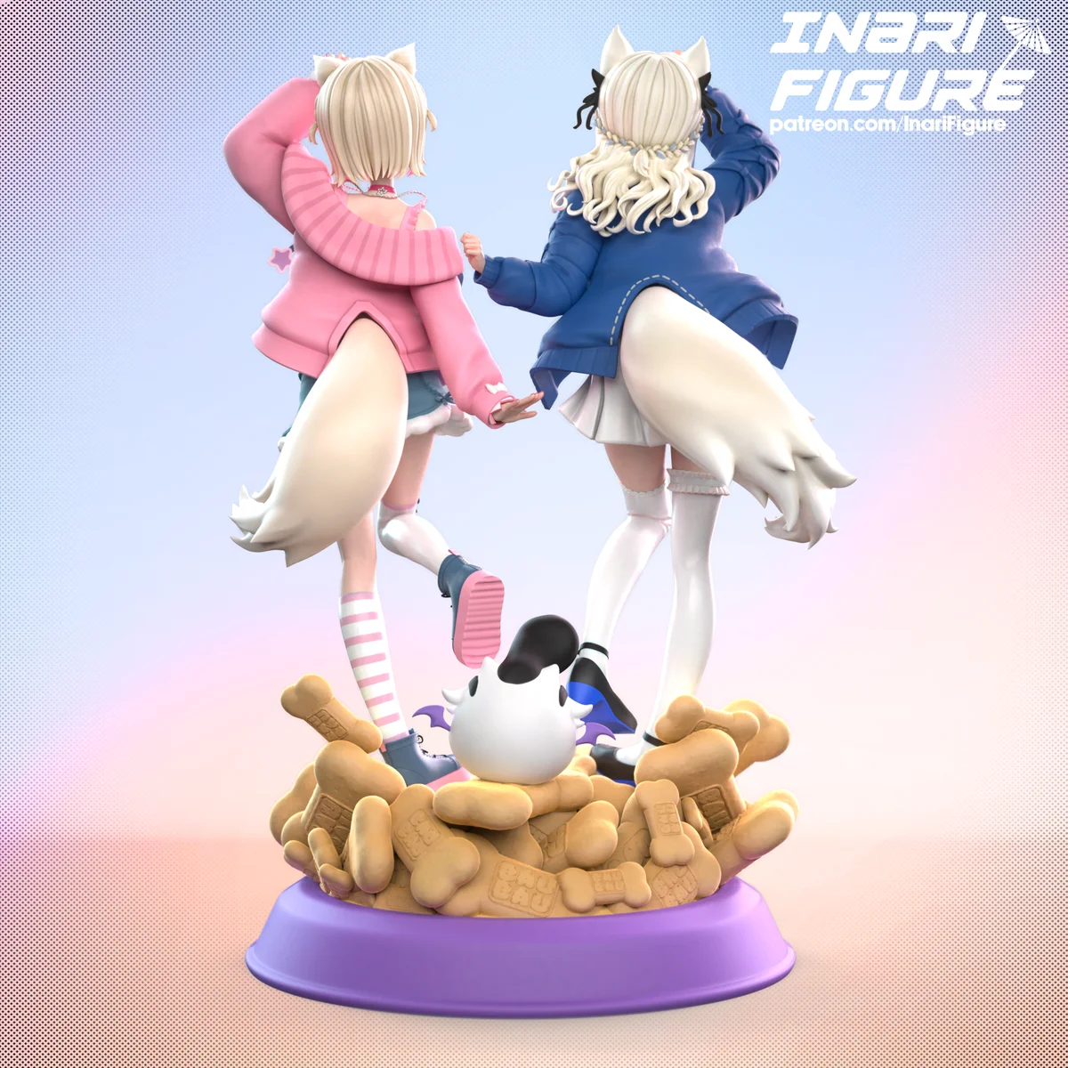 Fuwamoco | Fan Art | 3D Printed Resin Model Garage Kit | *Un-Painted* | Inari Figure 5