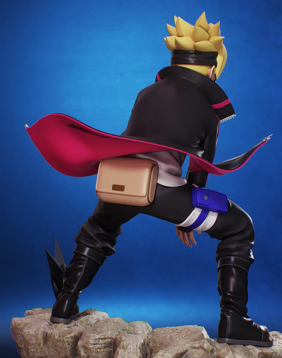 Boruto | Fan Art | 3D Printed Resin Model Garage Kit | *Un-Painted* | Peach Figure 3