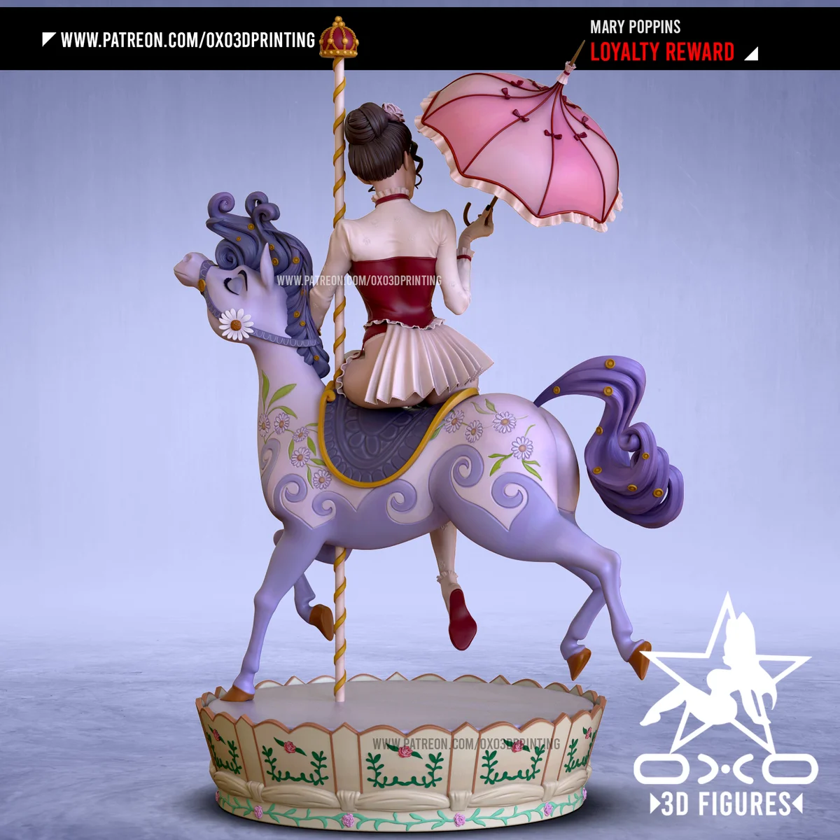 Ms Mary Poppins | Fan Art | 3D Printed Resin Model Garage Kit | *Un-Painted* | OXO3D 5