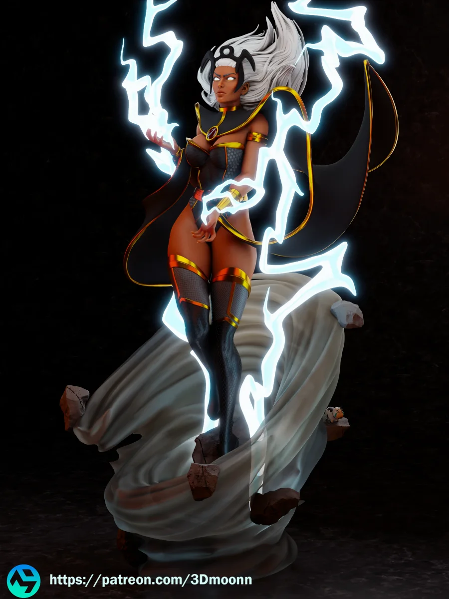 Storm | Fan Art | 3D Printed Resin Model Garage Kit | *Un-Painted* | 3DMoonn 8