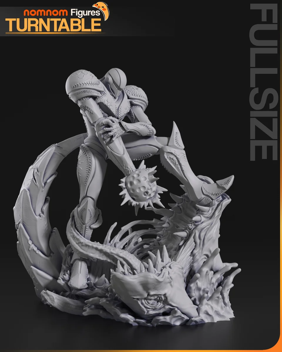 Dark Samus | Fan Art | 3D Printed Resin Model Garage Kit | *Un-Painted* | Nomnom 9