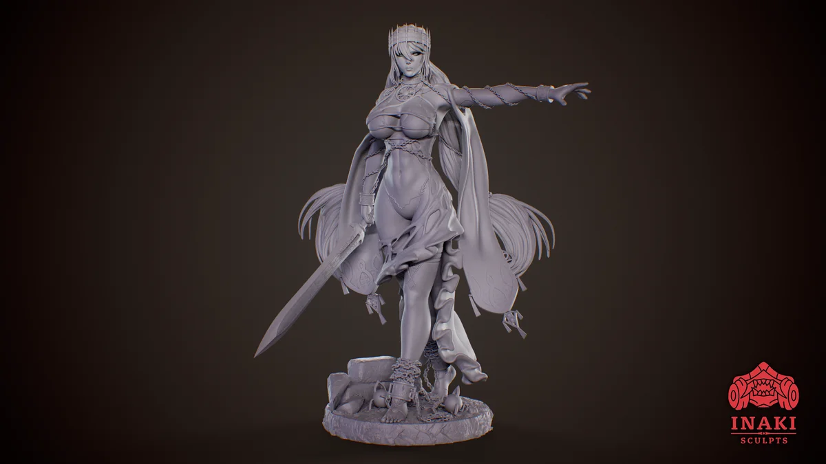 Zenobia | Fan Art | 3D Printed Resin Model Garage Kit | *Un-Painted* | Inaki Sculpts 4
