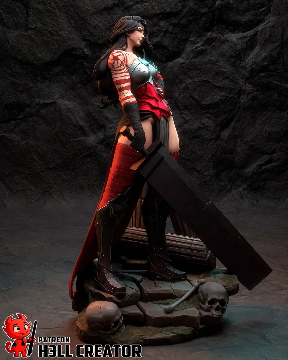 Absolute Wonder Woman | Fan Art | 3D Printed Resin Model Garage Kit | *Un-Painted* | H3LL Creator 5