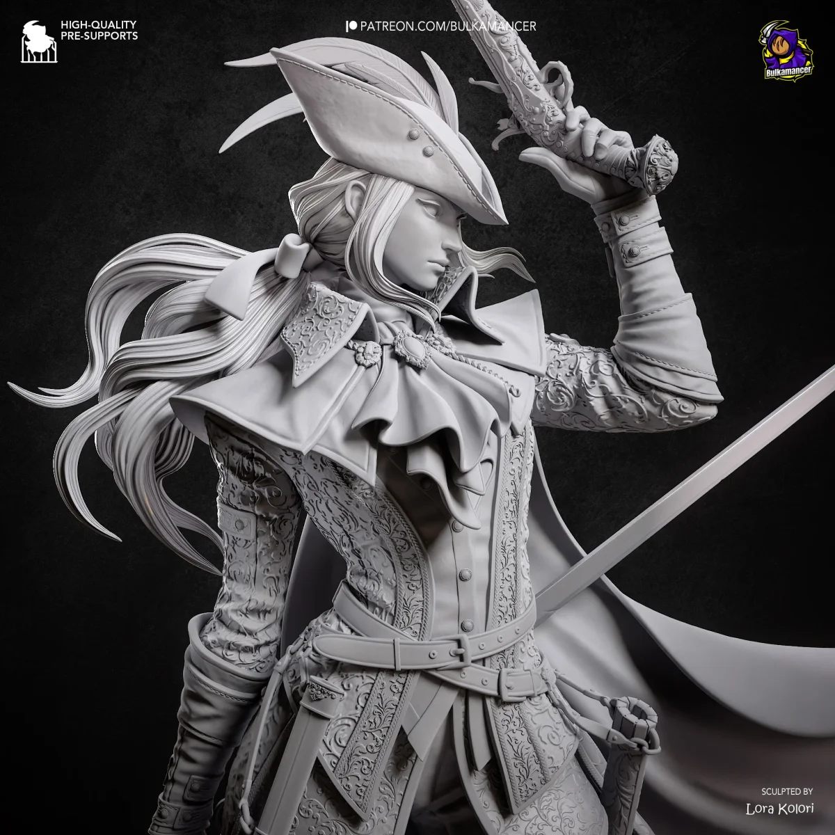 Lady Maria | Fan Art | 3D Printed Resin Model Garage Kit | *Un-Painted* | Bulkamancer 5