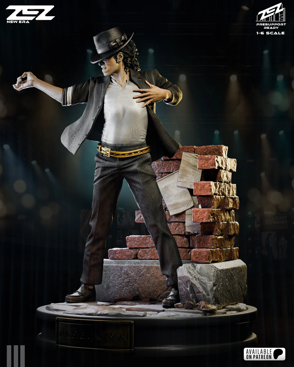 Michael Jackson | Fan Art | 3D Printed Resin Model Garage Kit | *Un-Painted* | ZEZ Studio 6
