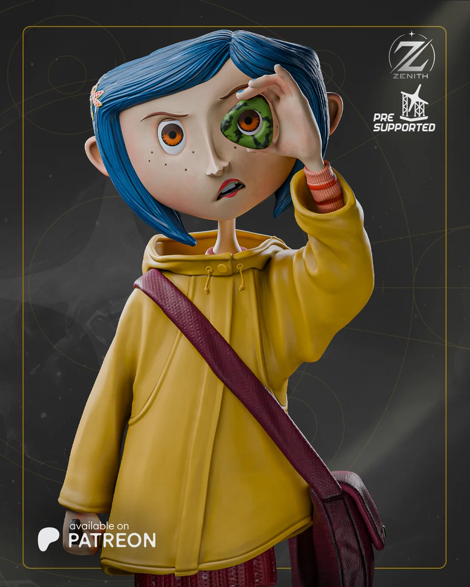 Coraline | Fan Art | 3D Printed Resin Model Garage Kit | *Un-Painted* | Zenith Studios