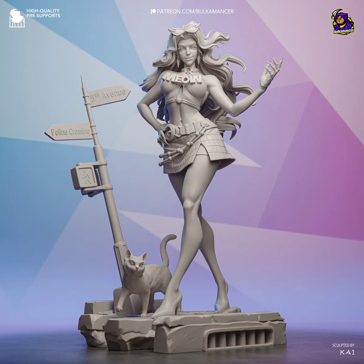 Black Cat | Fan Art | 3D Printed Resin Model Garage Kit | *Un-Painted* | Bulkamancer 6