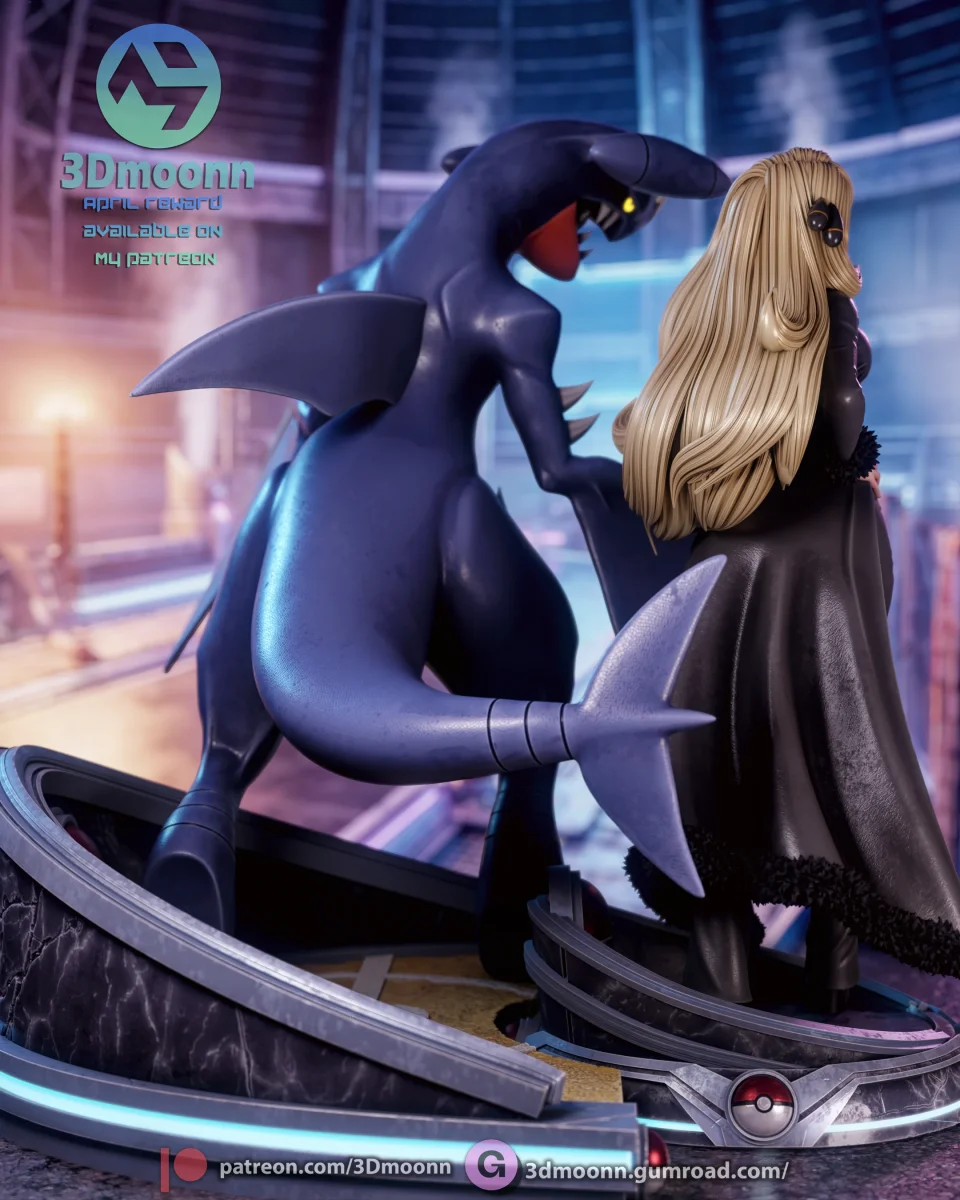 Cynthia | Fan Art | 3D Printed Resin Model Garage Kit | *Un-Painted* | 3DMoonn 4