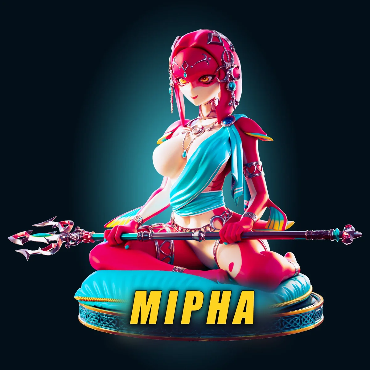 Dolphin Girl | Fan Art | 3D Printed Resin Model Garage Kit | *Un-Painted* | Officer Rhu 2