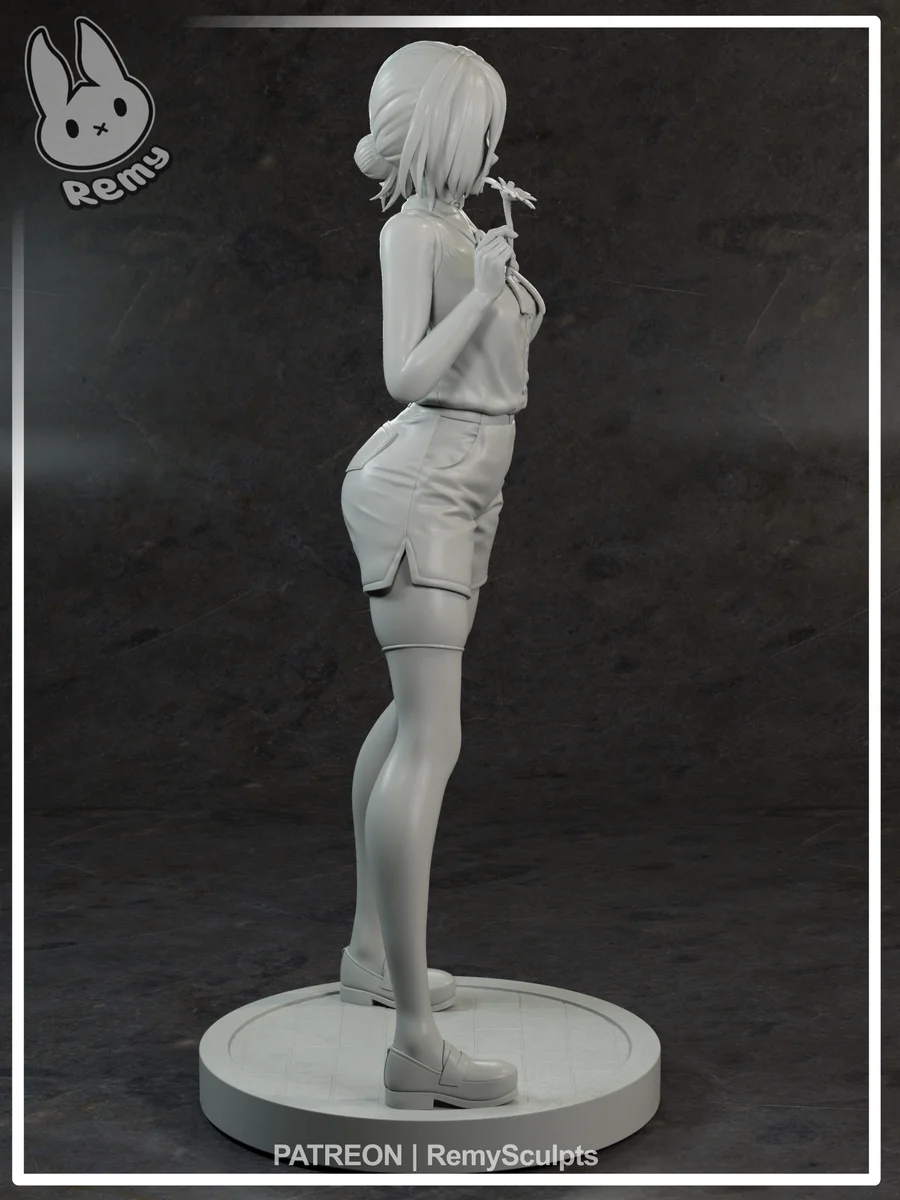 Reze | Fan Art | 3D Printed Resin Model Garage Kit | *Un-Painted* | Remy Sculpts 9