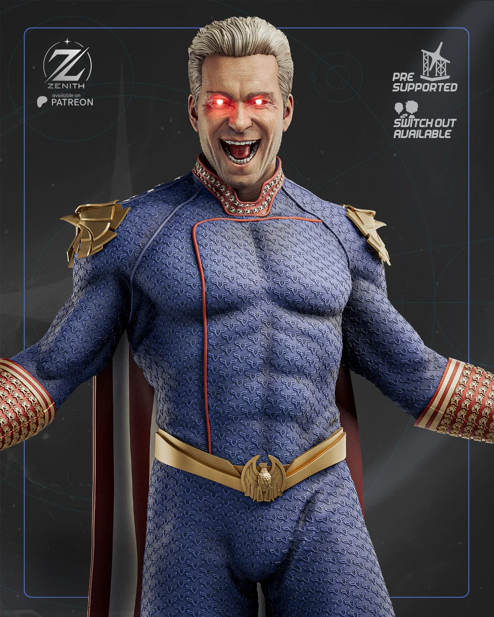 Homelander | Fan Art | 3D Printed Resin Model Garage Kit | *Un-Painted* | Zenith Studios