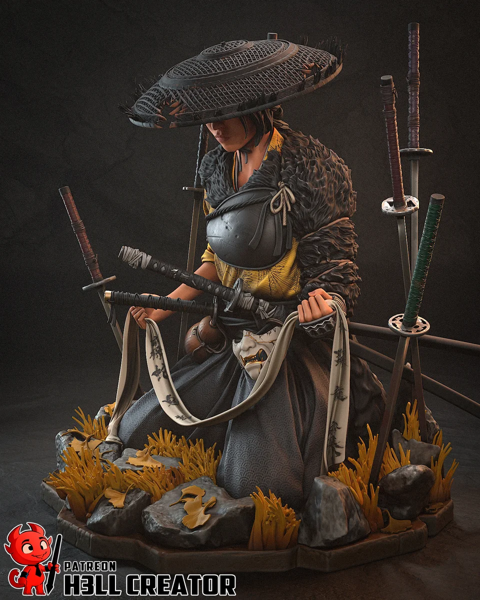 Atsu | Fan Art | 3D Printed Resin Model Garage Kit | *Un-Painted* | H3LL Creator 3