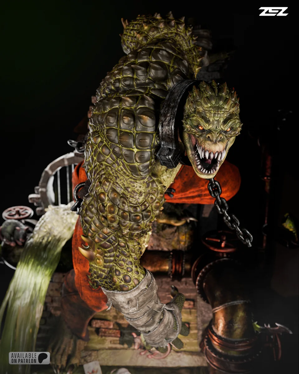 Killer Croc | Fan Art | 3D Printed Resin Model Garage Kit | *Un-Painted* | ZEZ Studio 10