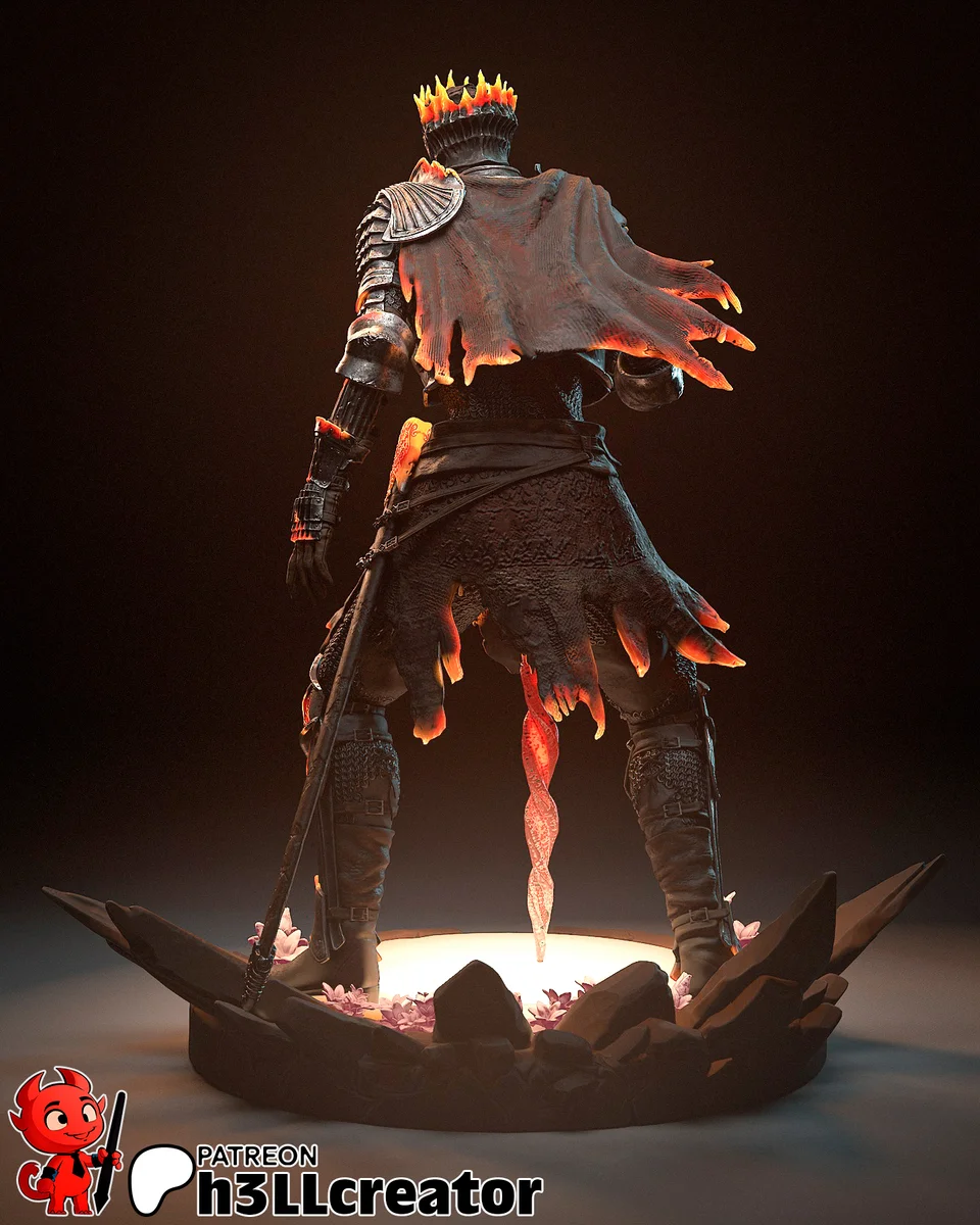 Soul of Cinders | Fan Art | 3D Printed Resin Model Garage Kit | *Un-Painted* | H3LL Creator 11