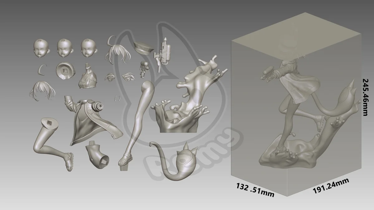 Gigi Murin (Swimsuit) | Fan Art | 3D Printed Resin Model Garage Kit | *Un-Painted* | Remy Sculpts 6