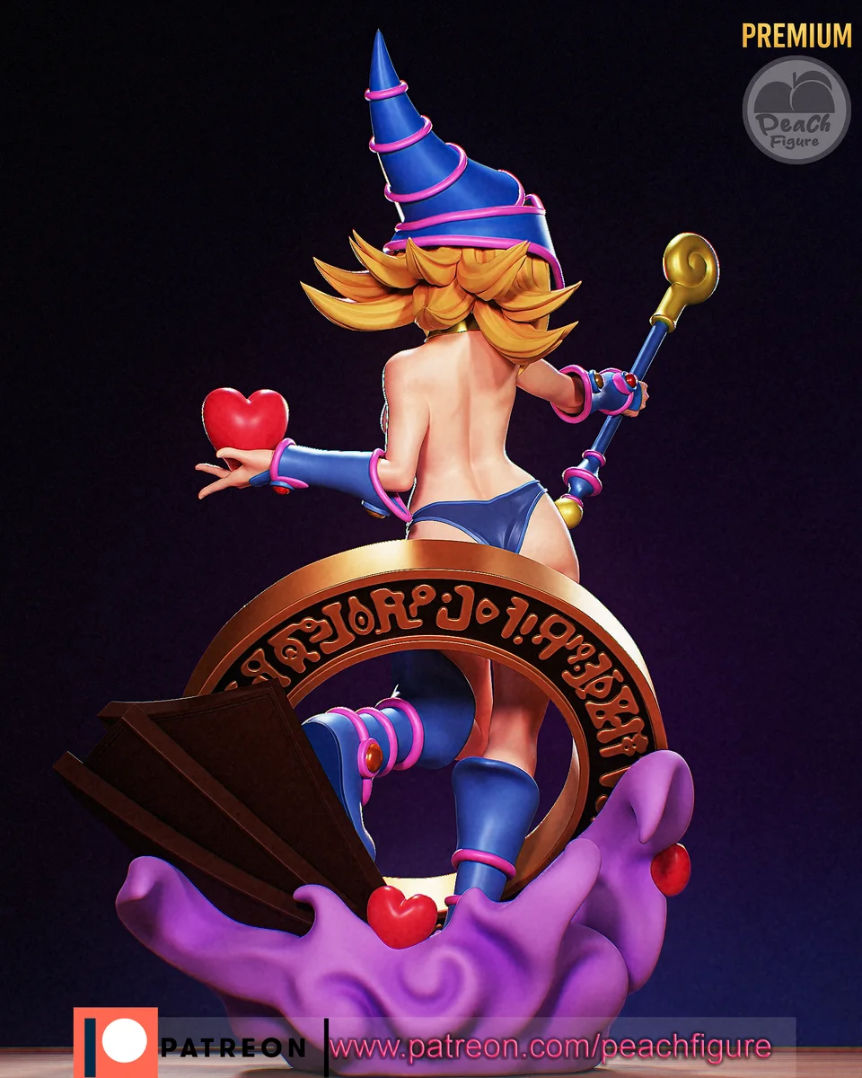 Dark Magician Girl | Fan Art | 3D Printed Resin Model Garage Kit | *Un-Painted* | Peach Figure 6