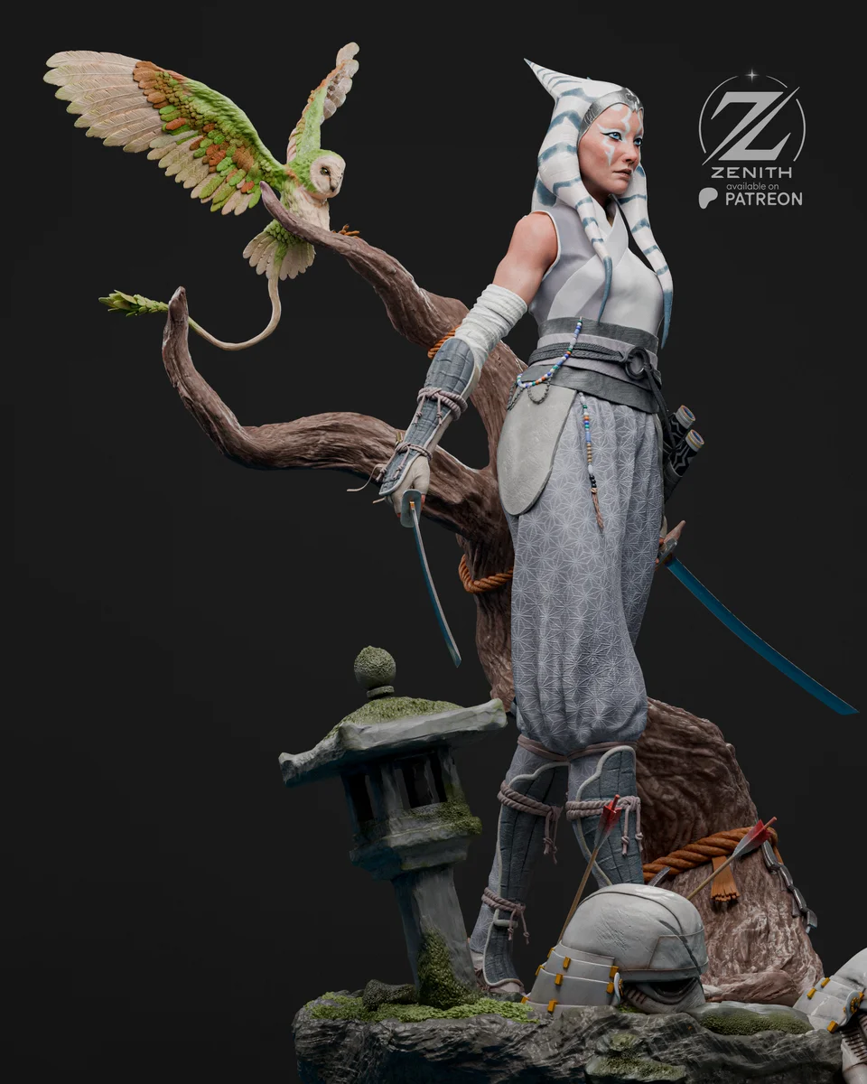 Samurai Ahsoka | Fan Art | 3D Printed Resin Model Garage Kit | *Un-Painted* | Zenith Studios 6