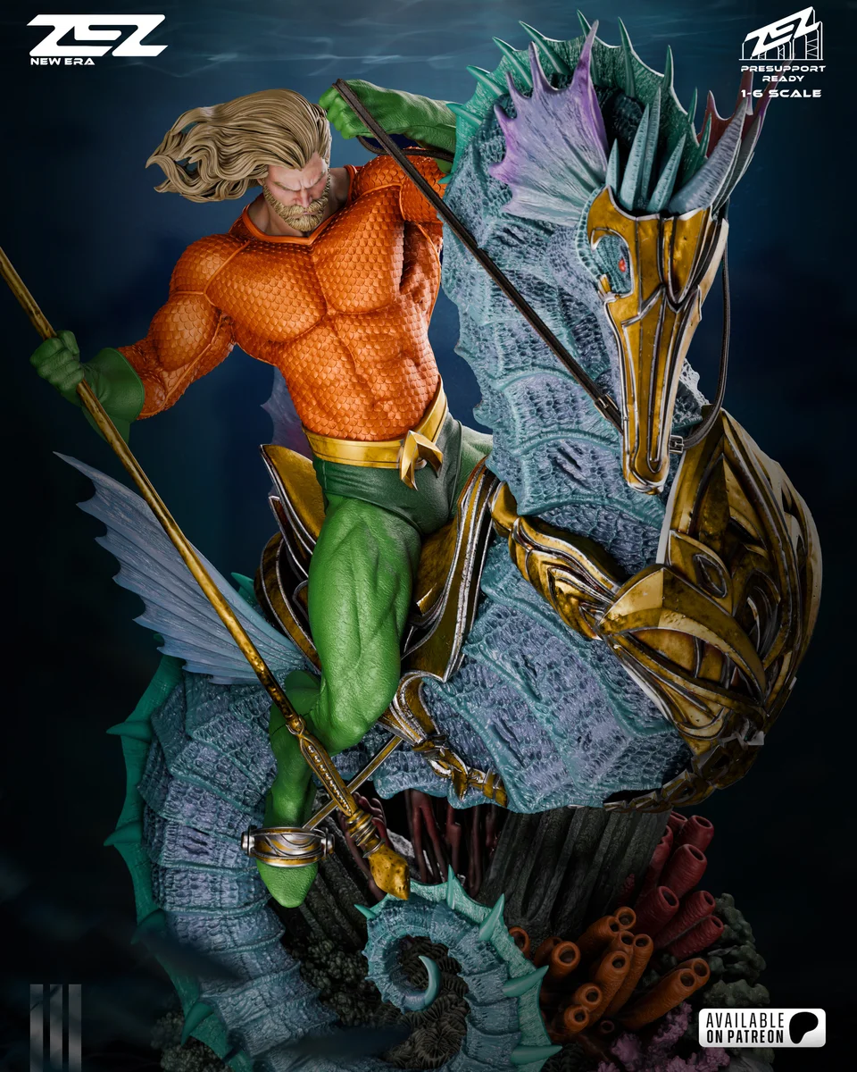 Aquaman | Fan Art | 3D Printed Resin Model Garage Kit | *Un-Painted* | ZEZ Studio 12