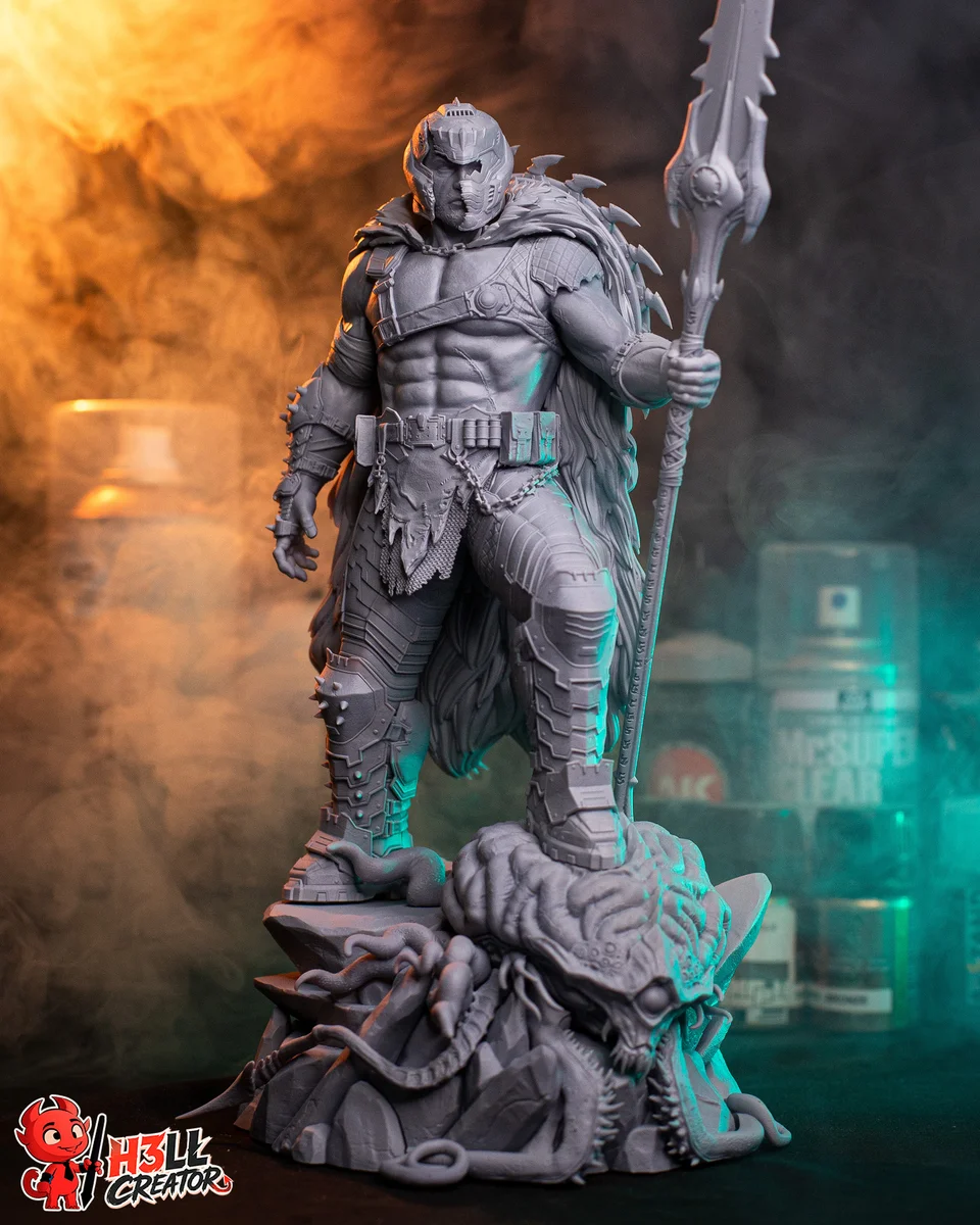 Doom Slayer | Fan Art | 3D Printed Resin Model Garage Kit | *Un-Painted* | H3LL Creator 9