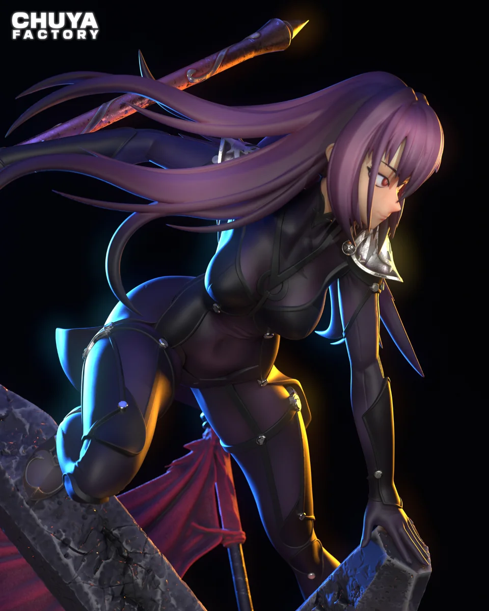Scathach | Fan Art | 3D Printed Resin Model Garage Kit | *Un-Painted* | Chuya Factory 6