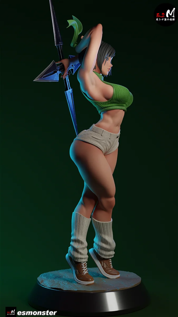 Yuffie | Fan Art | 3D Printed Resin Model Garage Kit | *Un-Painted* | ES Monster 34