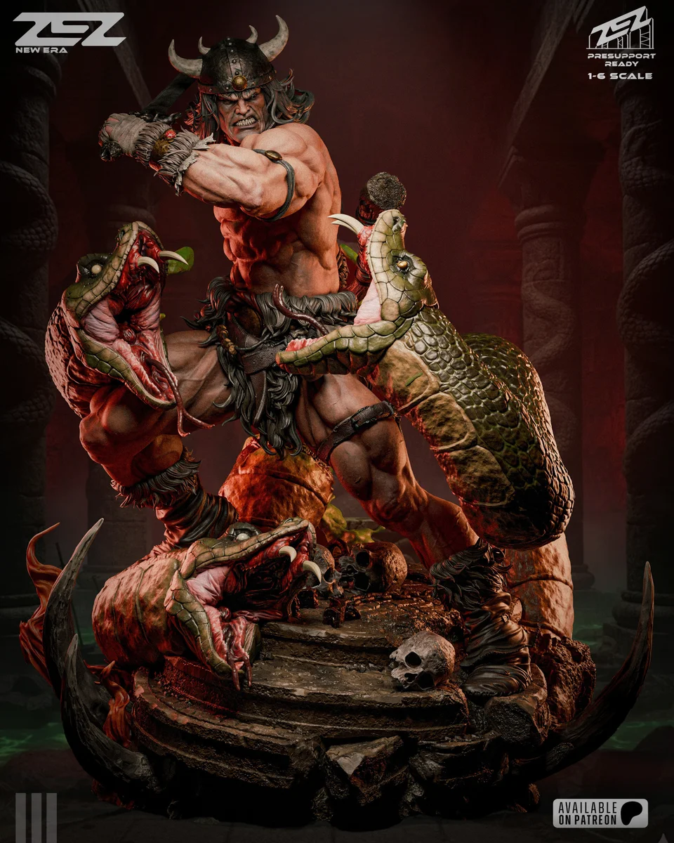 Conan | Fan Art | 3D Printed Resin Model Garage Kit | *Un-Painted* | ZEZ Studio 4