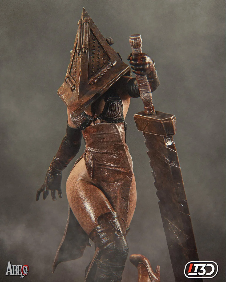 Pyramid Head | Fan Art | 3D Printed Resin Model Garage Kit | *Un-Painted* | Abe3D 3