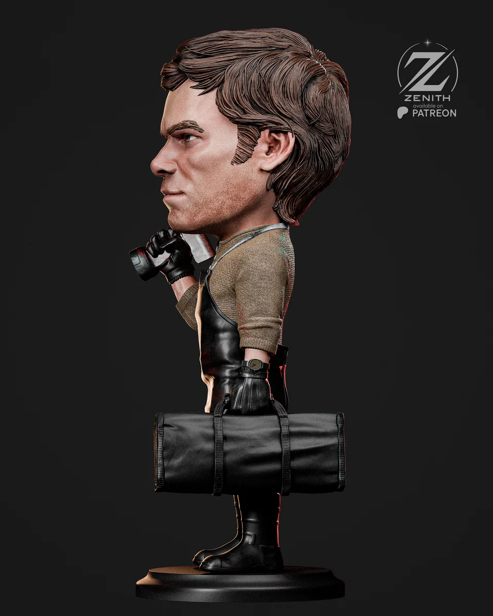 Chibi Dexter | Fan Art | 3D Printed Resin Model Garage Kit | *Un-Painted* | Zenith Studios 3