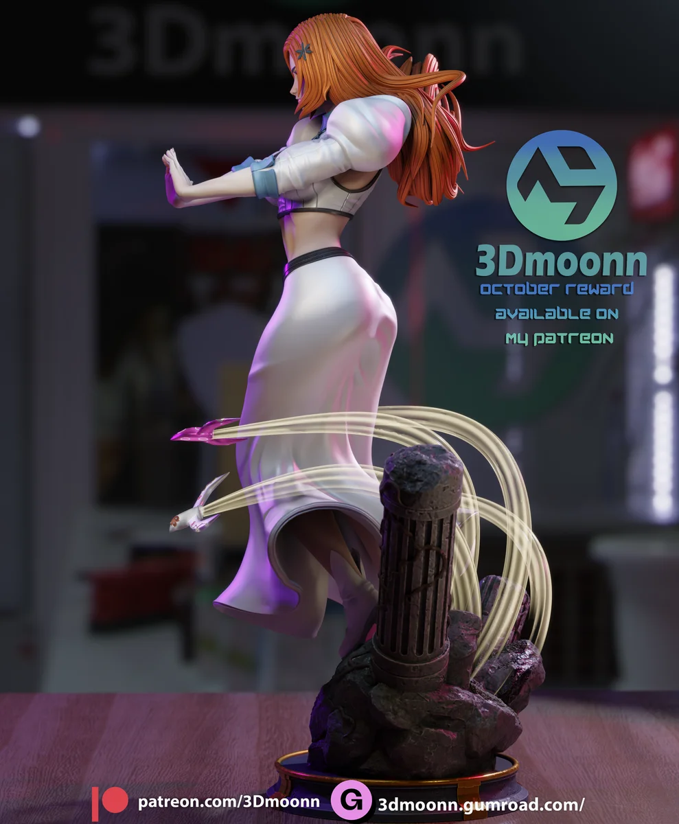 Orihime | Fan Art | 3D Printed Resin Model Garage Kit | *Un-Painted* | 3DMoonn 3