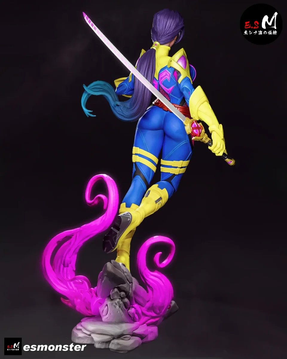 Psylocke (Retro) | Fan Art | 3D Printed Resin Model Garage Kit | *Un-Painted* | ES Monster 5