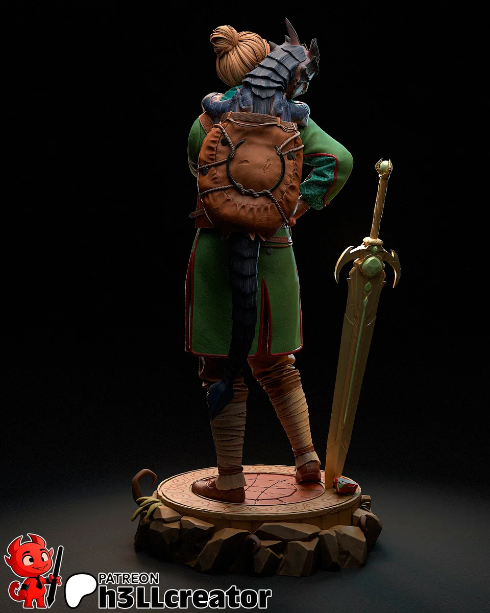 Mio and Zoe Set | Fan Art | 3D Printed Resin Model Garage Kit | *Un-Painted* | H3LL Creator 7