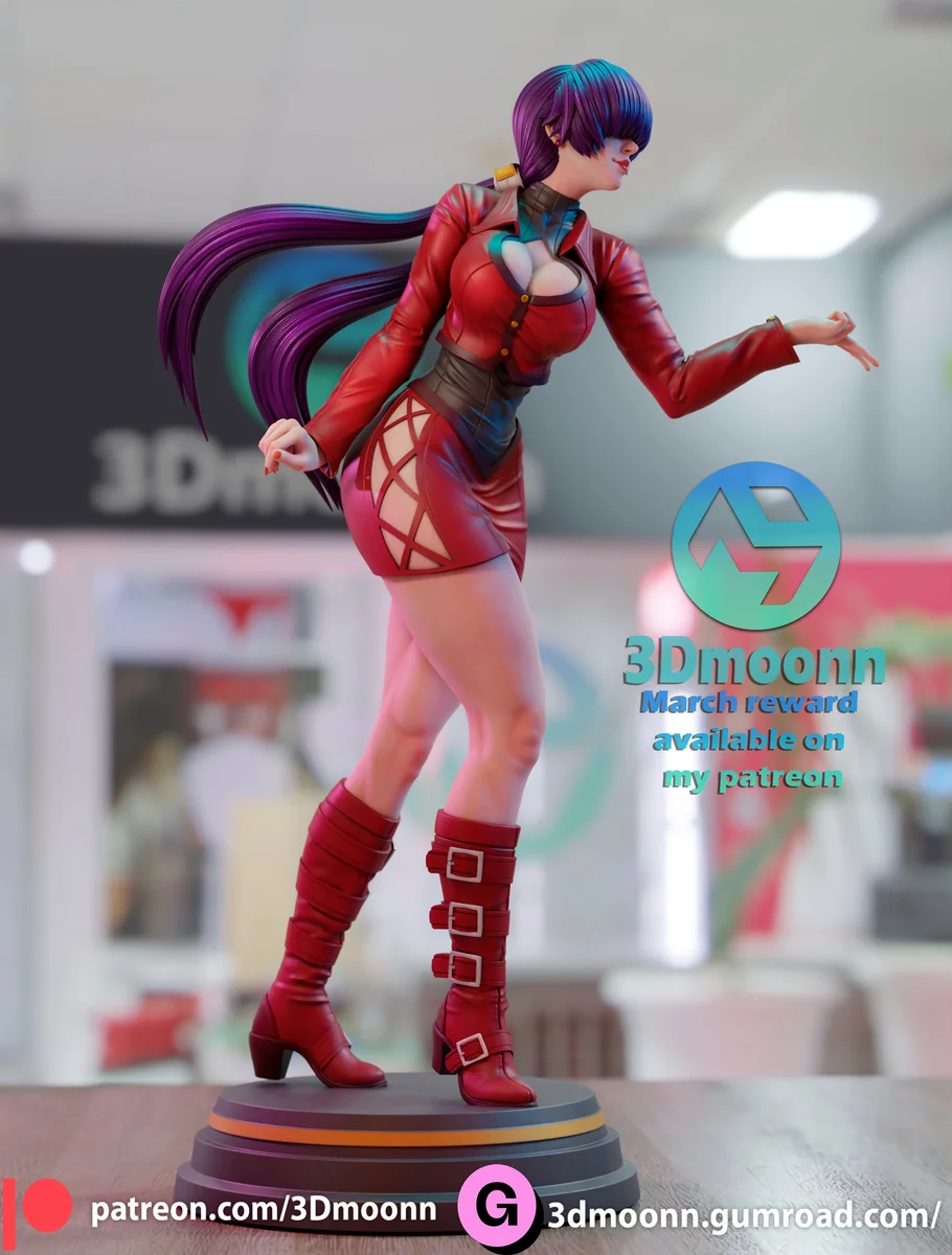Shermie | Fan Art | 3D Printed Resin Model Garage Kit | *Un-Painted* | 3DMoon 2