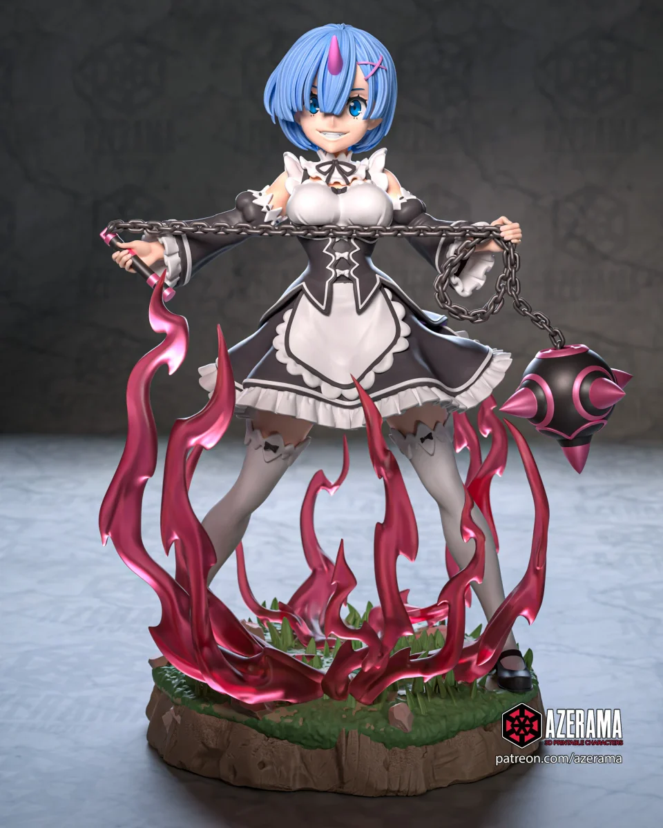 Rem | Fan Art | 3D Printed Resin Model Garage Kit | *Un-Painted* | Azerama 2